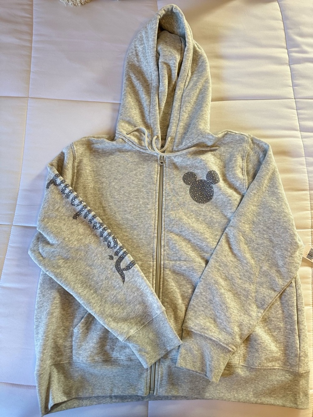 Rhinestone Mickey Zip-Up Hoodie
